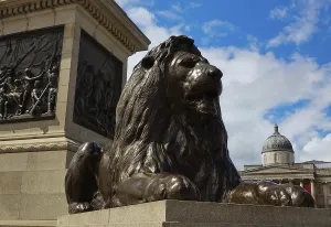 London Trafalgar Square Lion Print, UK England