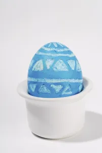 Blue Easter Egg Prints: Painted easter egg