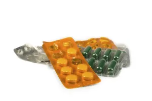 Healthcare Medicine Prints: Pills stack isolated