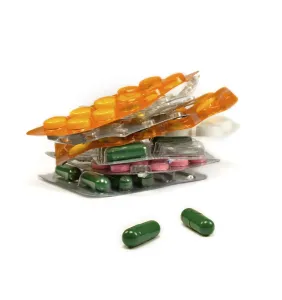 Healthcare Medication Prints: Pills stack isolated