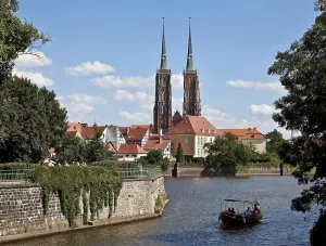 Waterfront Promenade Europe Prints: Seen from the sand bridge over the Oder
