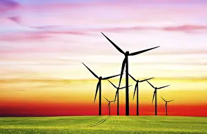 Wind Power Generation Prints: Power on the hill