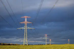 Electricity Supply Europe Prints: Power pylons, high-voltage lines