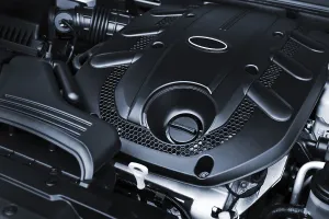 Framed Print : The Powerful Engine of the Modern Car Print