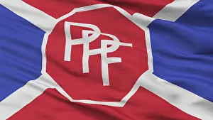 Detailed Flag Image Prints: Ppf Flag, Closeup View