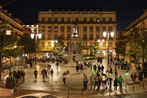 Southern Europe Night Shot Prints: Praca Luis de Camaes