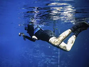 Snorkeling In Brazil Prints: Practicing diving and snorkeling