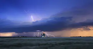 Cloudy Atmospheric Photography Prints: Prairie Storm Clouds Canada Saskatchewan Dramatic Summer