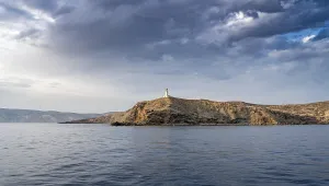 Rhodes Island Greece Prints: Prasonisi lighthouse in evening light