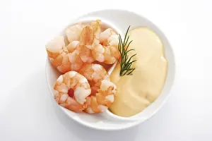 Seafood Nutrition Prints: Prawns with a dip