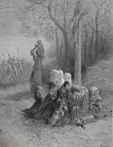 Monochromatic Artwork Prints: Prayers for the crusaders before departure