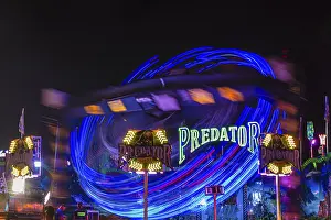 Bavaria Amusement Ride Prints: Predator overhead ride in motion