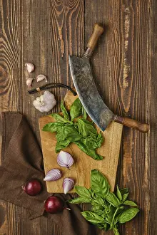 Vegetarian Meal Preparation Prints: Preparation of simple rustic salad