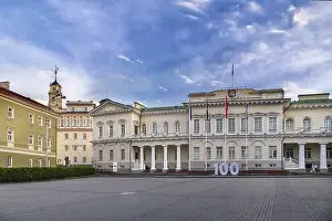Prints of Presidential Palace in Vilnius old town, Lithuania Palace Prints: Print of Presidential Palace in Vilnius Old Town, Lithuania
