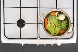 Homemade Vegetable Soup Prints: The process of cooking vegetable broth