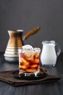 Ice Covered Glass Prints: Process of making iced coffee