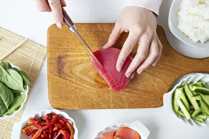 Sushi Preparation Prints: In the process of making sushi