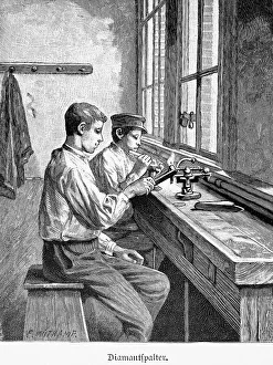 Rough Diamond Processing Print, 1897