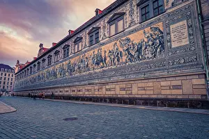 German Tourist Attraction Prints: The procession of princes in Dresden