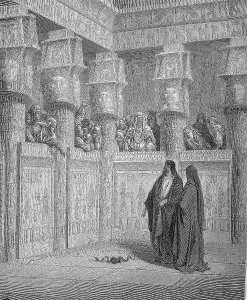 Bible Scripture Depiction Prints: The Prophet Moses in front of the Pharaoh