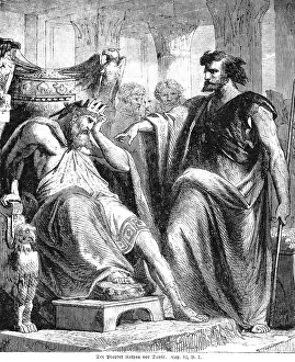 Middle East Artwork Prints: The prophet Nathan in front of David