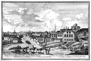 Old Town Depiction Prints: Prospect in front of the gate of Thiergaertner Thor