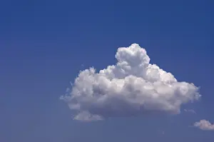 Blue Sky Prints: Puffy clouds on a blue sky