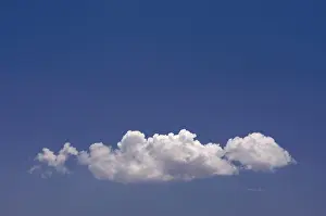 Blue Sky Clouds Prints: Puffy clouds on a blue sky