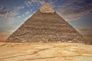 Framed Print : Print of the Pyramid of Khafre in Egypt Framed Print : Print of the Pyramid of Khafre in Egypt