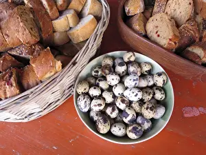 Quail Egg Nutrition Facts Prints: Quail eggs and party bread