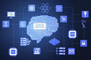 Quantum Computing Concept Prints: Quantum computing as modern technology concept