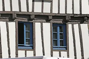 Historic French Architecture Prints: Quimper, half-timbered