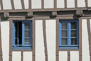 Historic French Architecture Prints: Quimper, half-timbered