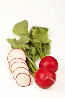 High Angle View Of Vegetables Prints: Radishes