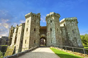 Medieval Castle Ruins Prints: Raglan Castle, Castell Rhaglan