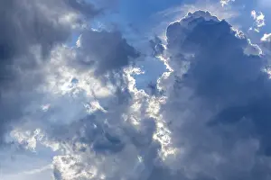 Cloudy Blue Sky Prints: Rain clouds, blue sky