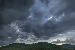 Mountain Chain Europe Prints: Rain clouds over the Carpathian Mountains