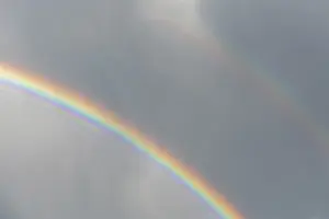 Prints of Rainbow appears in rain clouds in spring. Bas Rhin, Alsace, France Rhin Prints: Rainbow Appears in Rain Clouds Print, Bas Rhin, Alsace, France