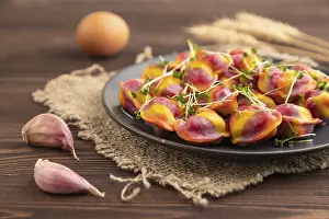 Nutritionally Rich Foods Prints: Rainbow colored dumplings with pepper