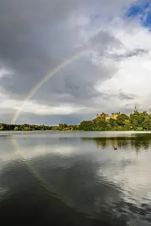 Prismatic Colors In Europe Prints: Rainbow over Linlithgow Palace