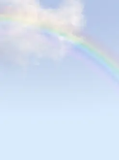 Full Frame Illustration Prints: Rainbow, partially covered by a cloud