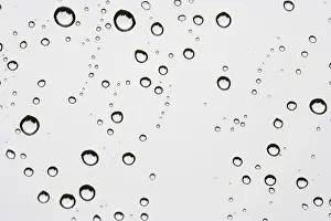 Rainy Weather Scene Prints: Raindrops on glass window