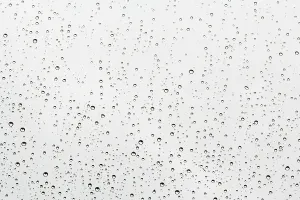 Water Droplets On Glass Prints: Raindrops on glass window