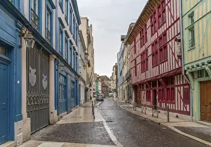 Traditional French Architecture Prints: Rainy impression of Troyes