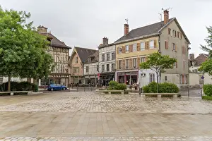 European Historic Quarter Prints: Rainy impression of Troyes