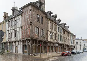 Traditional European Architecture Prints: Rainy impression of Troyes