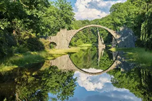 Saxony Tourist Attraction Prints: Rakotz Bridge, also Devil's Bridge
