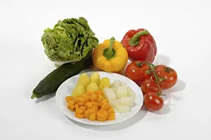Raw Vegetables Prints: Raw and cooked vegetable