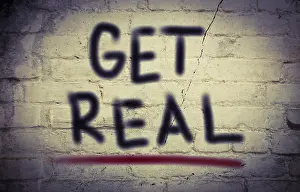 Symbolic Pictures Prints: Get Real Concept