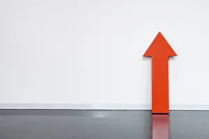 Directional Sign Post Prints: Red Arrow
